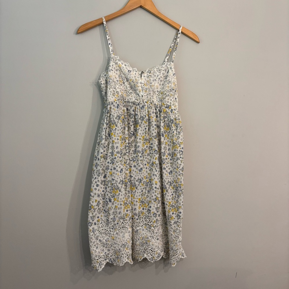 Joie Floral Embroidered Spaghetti Strap Dress